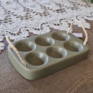 Sage Green Ceramic Egg Tray